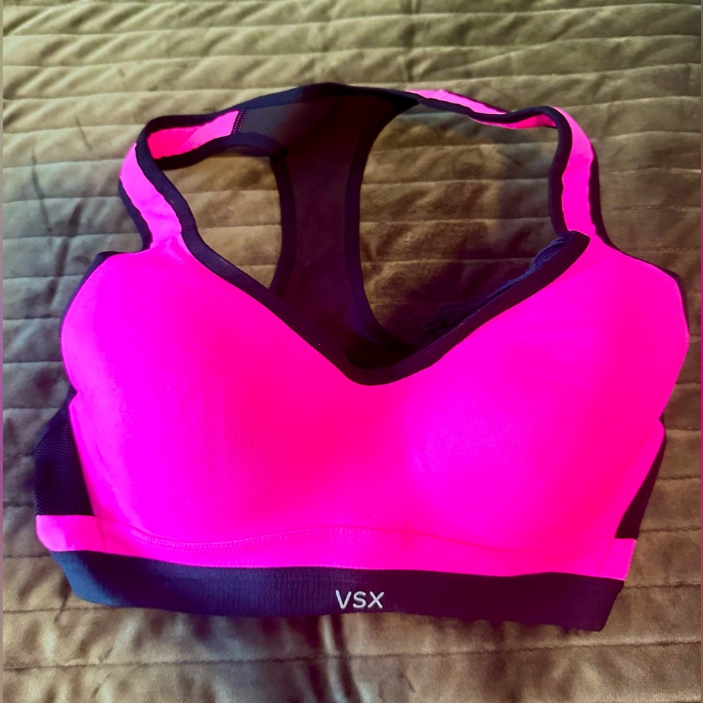 Victoria Secret VSX Sports Bra neon pink size 32B